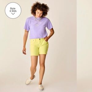 Carve Designs Oahu Women’s Shorts 6” Raw Hem Corduroy Yellow